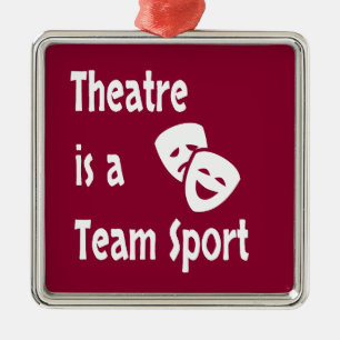 Teater är en lagsport, Acting, Actor, Actress Julgransprydnad Metall