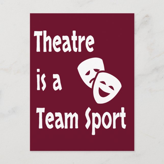 Teater är en lagsport, skådespelare, skådespelare, vykort (Framsida)