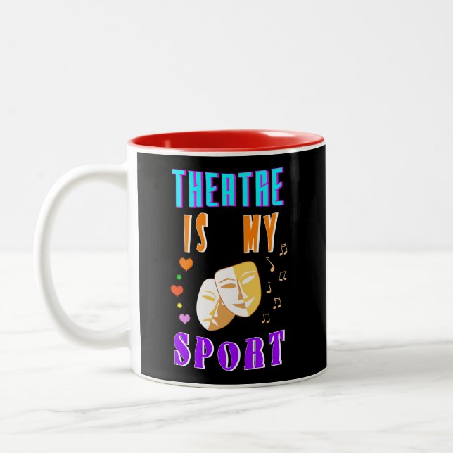 Teater är min idrottsskådespelare Drama Två-Tonad Mugg (Vänster)