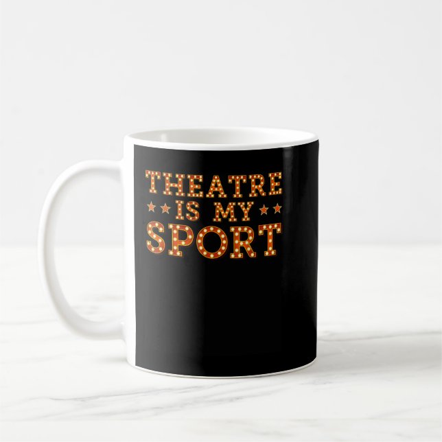 Teater är min idrottsskådespelare och tränare kaffemugg (Vänster)