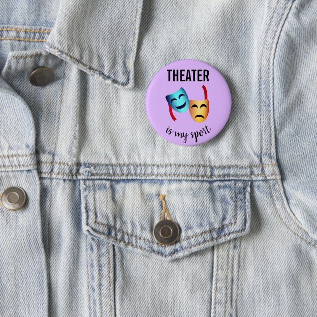 "Teater är min sport" drama maskerar emoji tespian Knapp (In Situ)