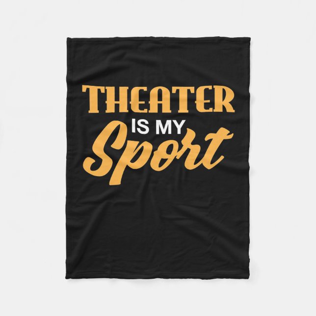 Teater är min sport fleecefilt (Framsidan)