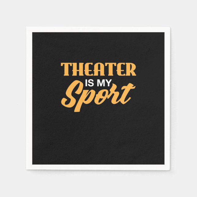 Teater är min sport pappersservett (Framsidan)
