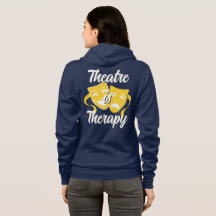 Teater är terapi dragkedja hoodie