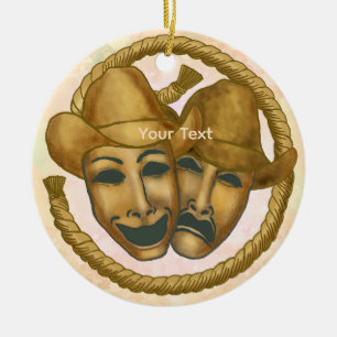 Teater Cowboy Julgransprydnad Keramik