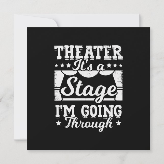 Teater Det Är En Scen Jag Går Genom Inbjudningar (Framsida)