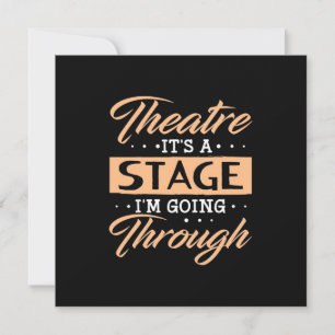 Teater Det Är En Scen Skådespelare Går Genom Inbjudningar