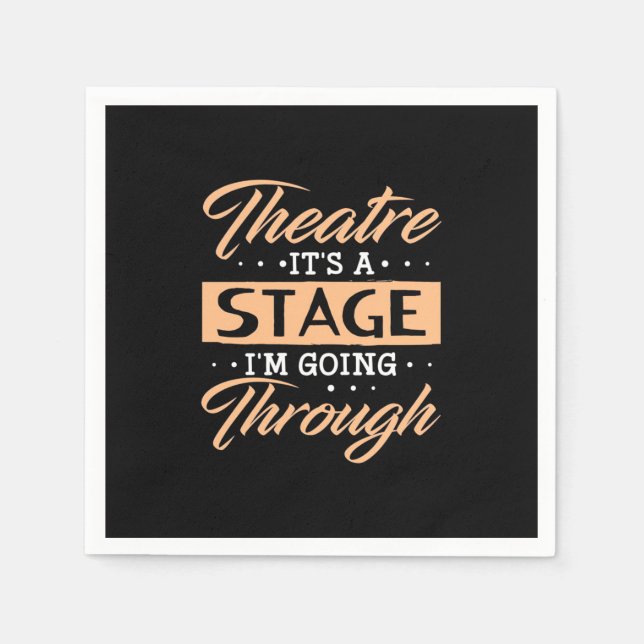 Teater: Det är en scenskådespelare som går igenom Pappersservett (Framsidan)