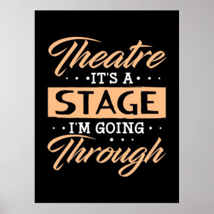 Teater: Det är en scenskådespelare som går igenom Poster