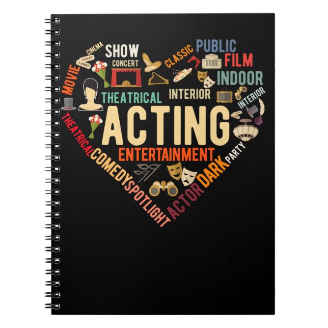 Teater Heart Drama Acting Anteckningsbok (Framsidan)