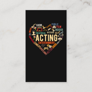 Teater Heart Drama Acting Visitkort