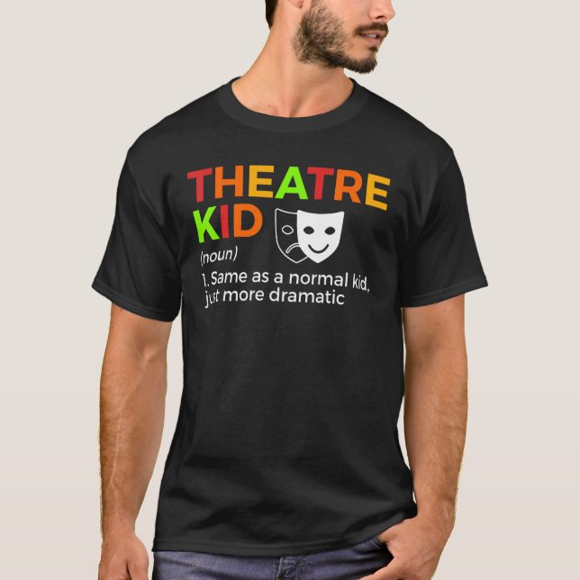 Teater Kid Definition Actor T Shirt (Framsida)