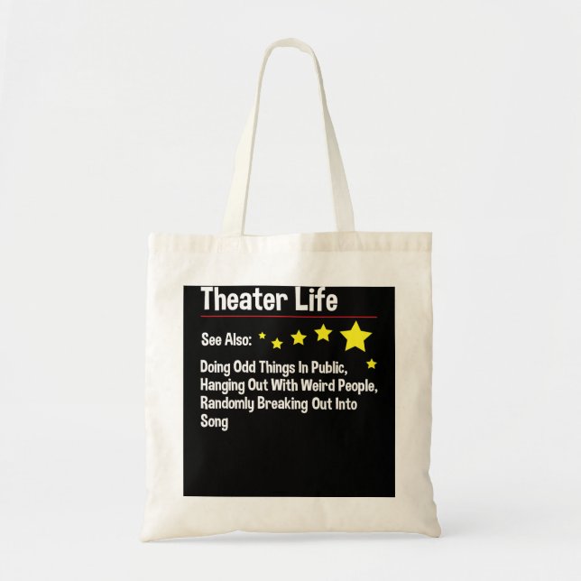 Teater Life - Actor Actress Theater Acting Drama Tygkasse (Framsidan)