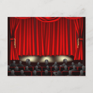 Teater med publik vykort
