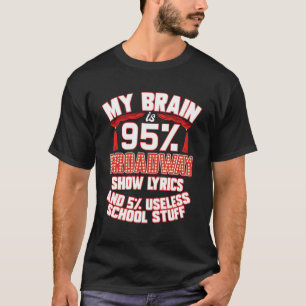 Teater min hjärna är 95 bredbanduppvisning musica t shirt