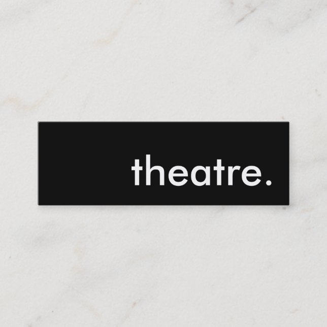 teater. mini visitkort (Framsida)