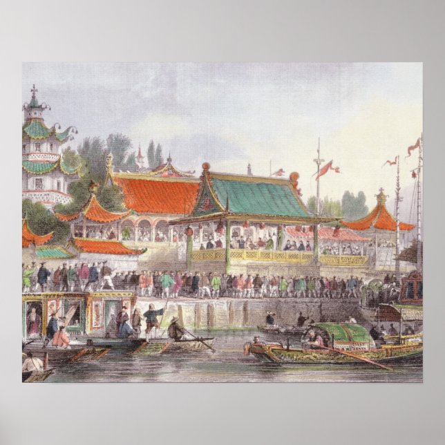 Teater vid Tien-Sjungan, från "China i en V-serie Poster (Framsidan)