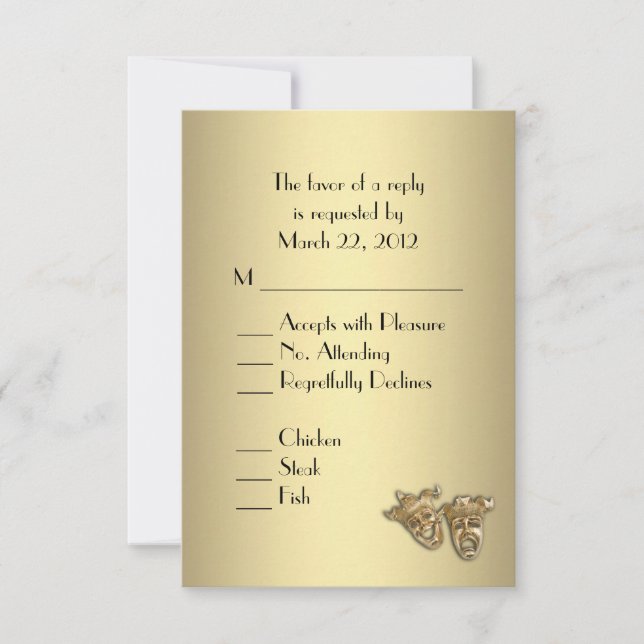 Teaterbröllopsinbjudan Inbjudningar (Framsida)