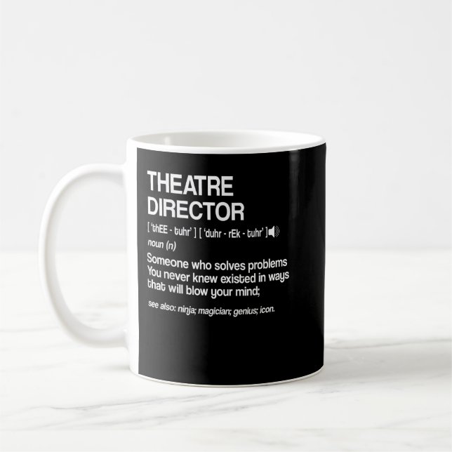 Teaterdirektör Definition Broadway Musical Theat Kaffemugg (Vänster)