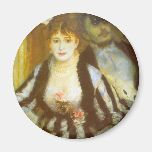 Teaterlåda av Pierre Renoir, Vintage Fine Art Magnet (Framsidan)