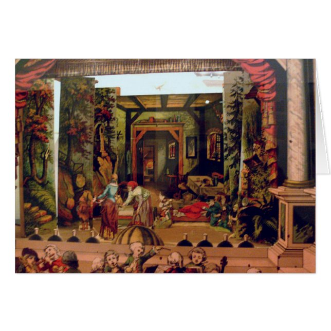 Teaterleksak med platser hälsningskort (Framsidan Horizontal)