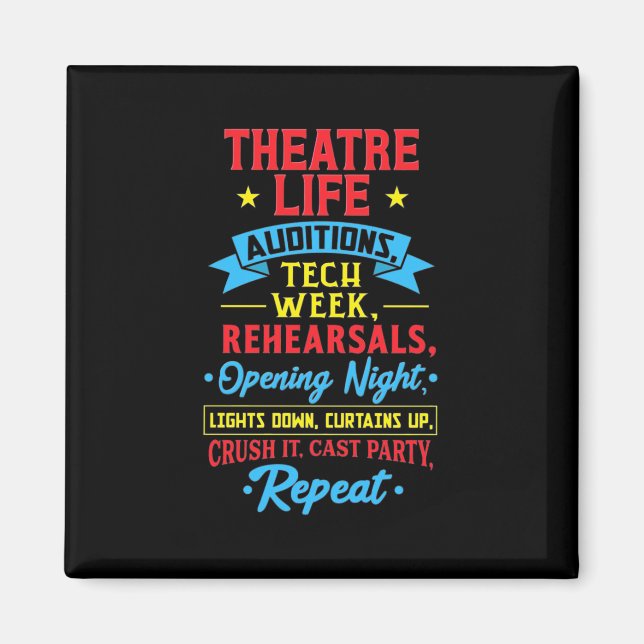 Teaterlivstid för skådespelare magnet (Framsidan)