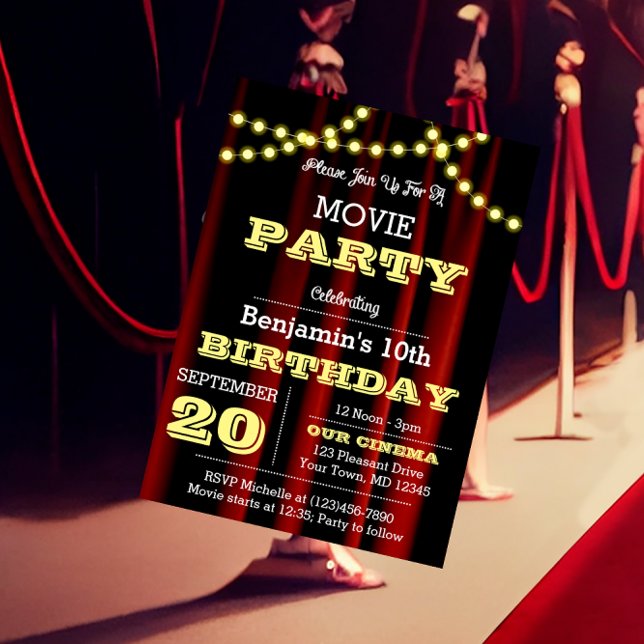 Teaterljus Gula Inbjudan För Alla Tillfällen (Skapare uppladdad)