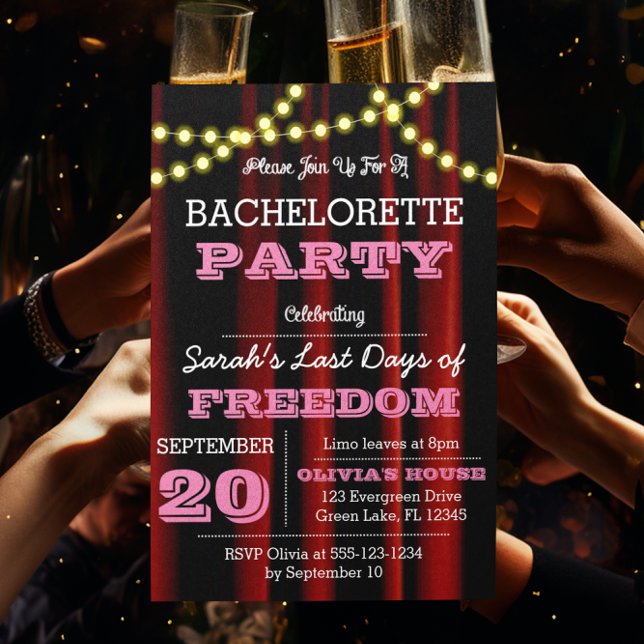 Teaterljus Rosa Alltillfällen Inbjudan (Skapare uppladdad)