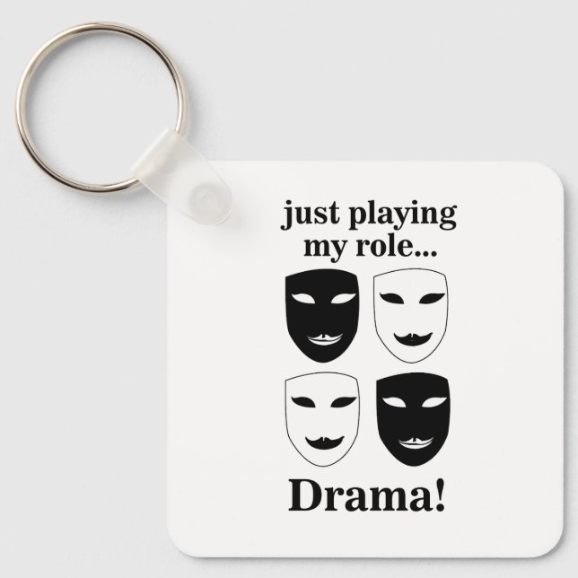 Teatermask Teater Drama Scen Skådespeleri  Nyckelring (Framsida)