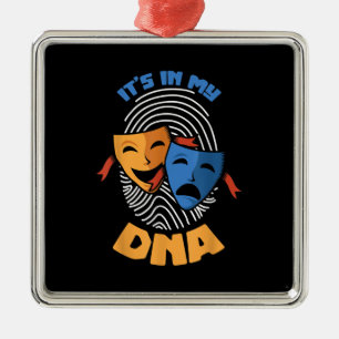 Teatermasken i min DNA Musical Älskare Movies Julgransprydnad Metall