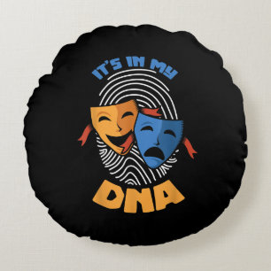 Teatermasken i min DNA Musical Älskare Movies Rund Kudde