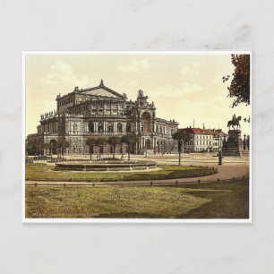 Teatern, Altstadt, Dresden, Sachsen, Tyskland Vykort