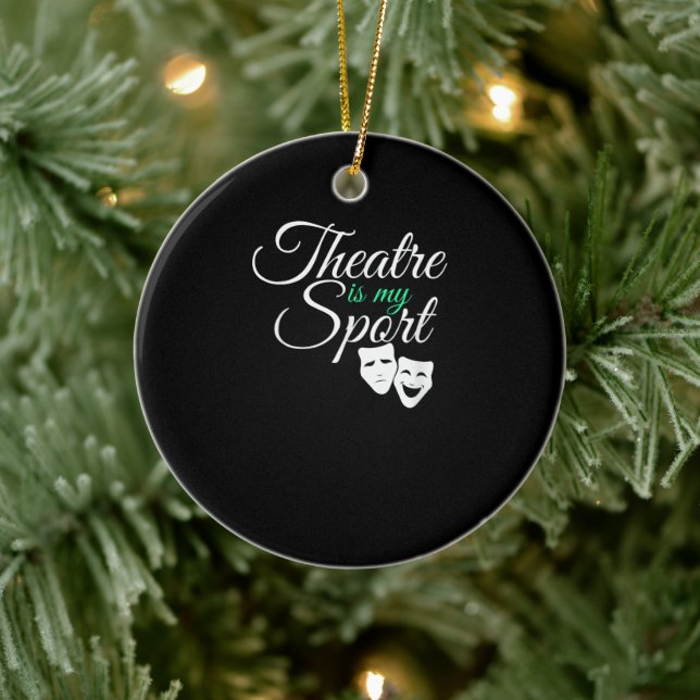 Teatern är min idrottsskådespelare i musikaliska t julgransprydnad keramik (Träd)