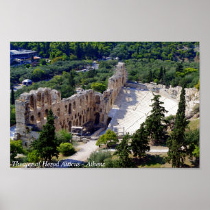 Teatern av den Herod atticusen - Athens Poster