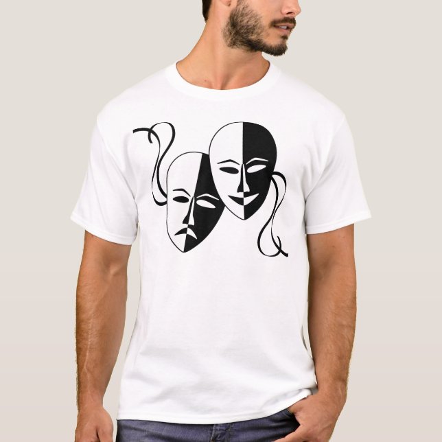 Teatern maskerar tee shirt (Framsida)