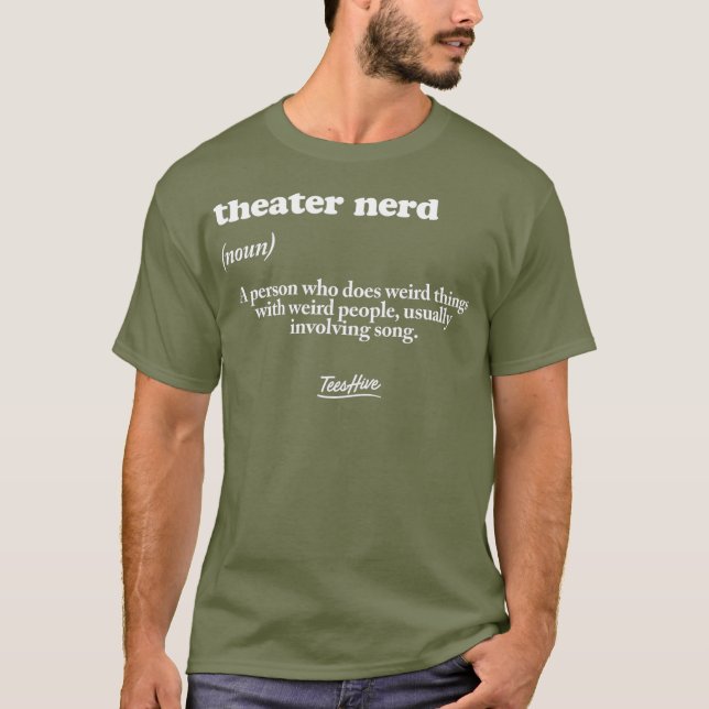 Teatern Nerd Definition Acting Theater T Shirt (Framsida)