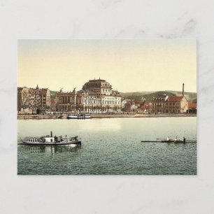 Teatern och Utoquay, Zürich, Schweiz Vykort