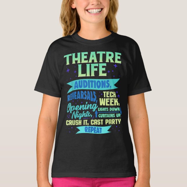 teaternavelskåp, musikalisk och dekoratfärgad t shirt (Framsida)