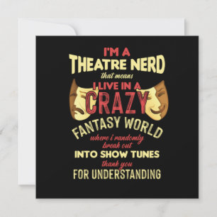 Teaterskådespelerska teaterskådespelare Nerd Stage Inbjudningar