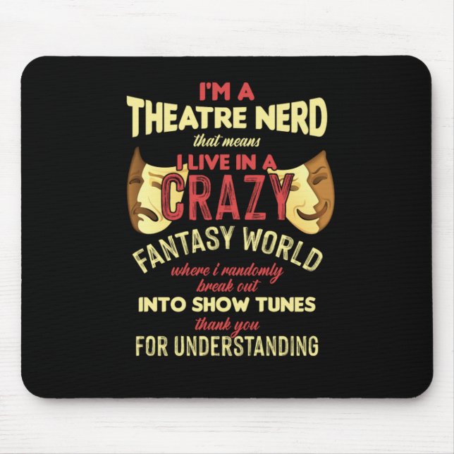 Teaterskådespelerska teaterskådespelare Nerd Stage Musmatta (Framsidan)