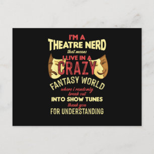 Teaterskådespelerska teaterskådespelare Nerd Stage Vykort
