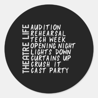 Teaterskådespelschef i Thespian Play Runt Klistermärke