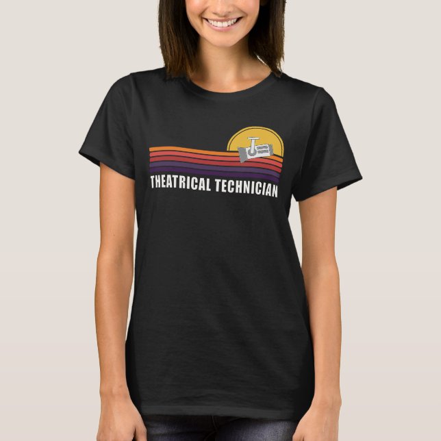Teatertekniker teater Spotlight Theater St T Shirt (Framsida)