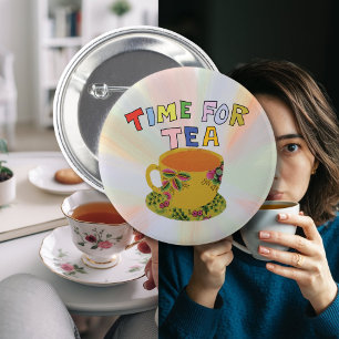 Teatim för en kuppa kopp av tepaus knapp
