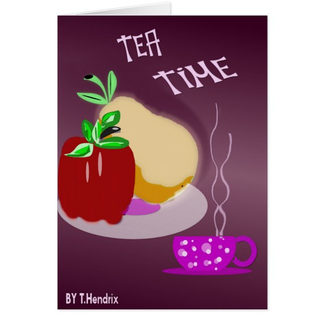 teatime hälsningskort (Framsidan)