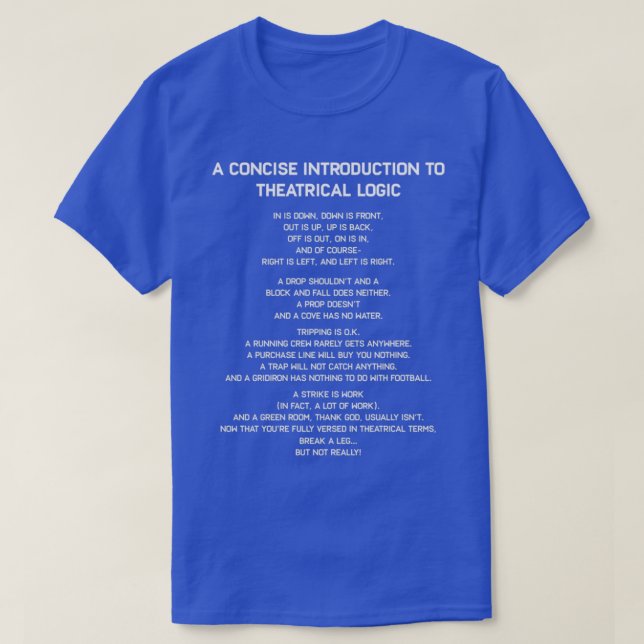 Teatralisk logik Ljudig Broadway Musical Theater A T Shirt (Design framsida)