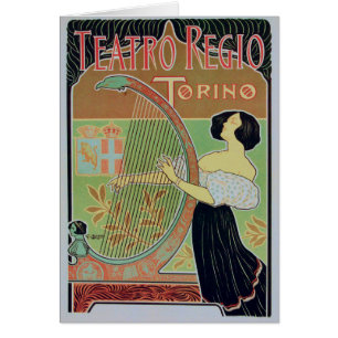 Teatro Regio Torino (den kungliga teatern) Hälsningskort