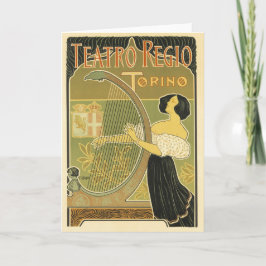 Teatro Regio Vintage Fransk Art nouveau Kort
