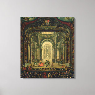 Teatroen Reale i Turin (olja på kanfas) Canvastryck