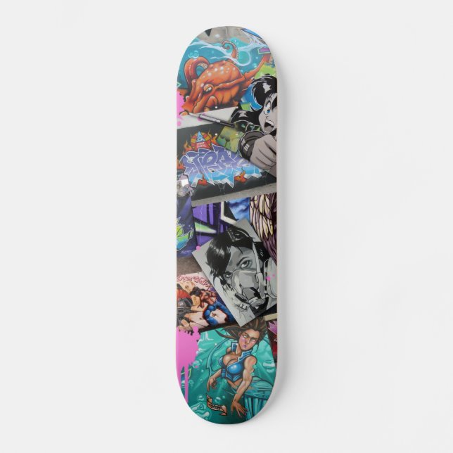 teazertriptych 2 skateboard bräda 19,5 cm (Framsida)